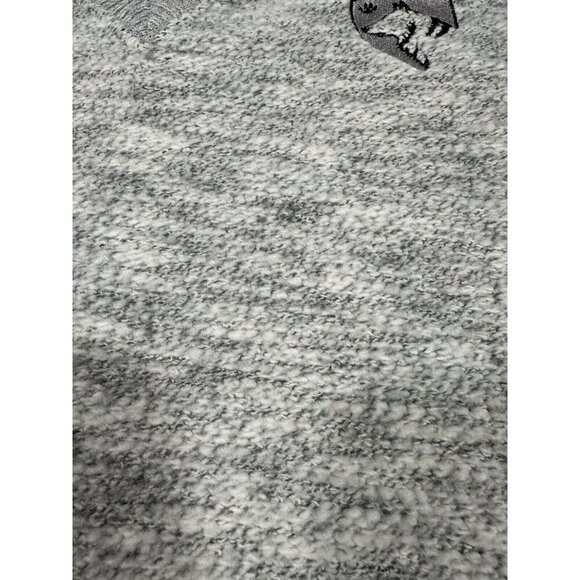 Art Unlimited Sweater shirt Mens Large Gray Aztec Nub Wolf Sweatshirt V Neck - Picture 8 of 13